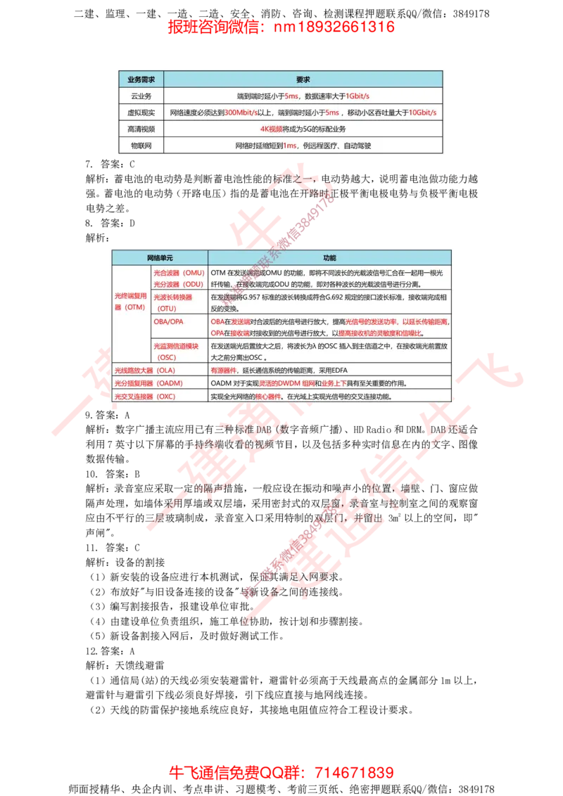 2024年一建通信真题答案解析_2026年一级建造师_2026年一建通信_2025年一建通信SVIP_02-基础精讲✿高端面授✿深度强化_11-通信《直播精讲班》牛飞SMR推荐