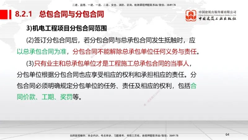 A28节：第8章工程招标投标与合同管理、第9章施工进度管理（02.26）_2026年一级建造师_2026年一建机电_2025年一建机电SVIP_02-基础精讲✿高端面授✿深度强化_讲义