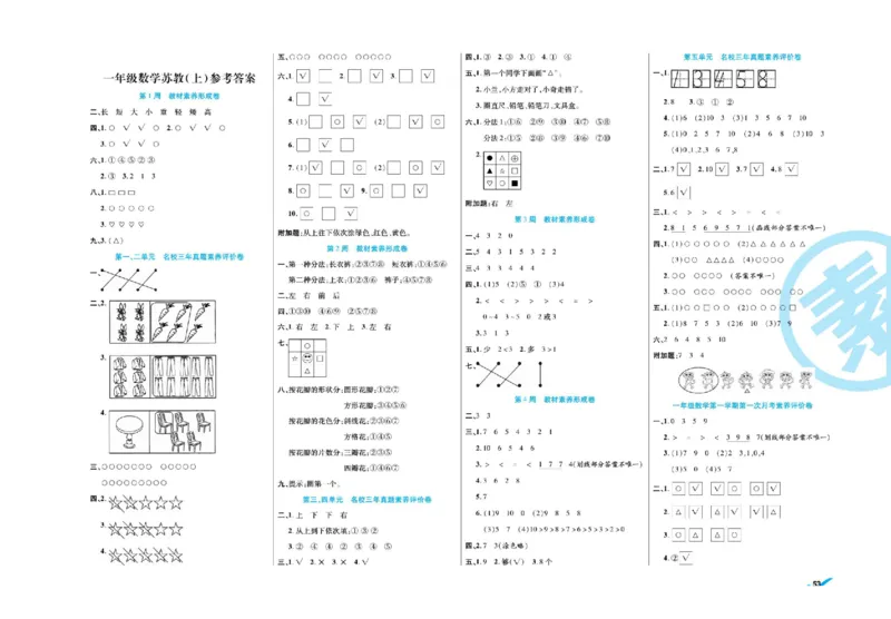 《做对题》核心素养卷-数学1年级上册（SJ）_一年级上下册资料_小学一年级学习资料-25年更新版_1-03、小学一年级数学上册_苏教版_10、电子书籍