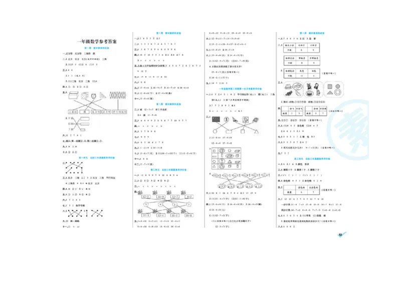 《做对题核心素养卷》数学1年级下册（RJ）_一年级上下册资料_小学一年级学习资料-25年更新版_1-04、小学一年级数学下册_1-4-2、练习题、作业、试题、试卷_人教版_电子册