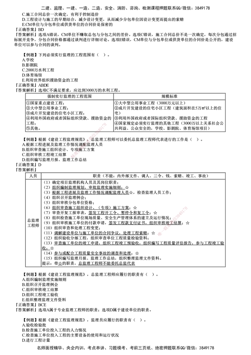 第01讲　建设工程项目组织、规划与控制（一）_2026年一级建造师_2026年一建管理_2025年一建管理SVIP_03-习题精析✿实战特训✿模考通关_17-管理《习题解析班》李娜JG