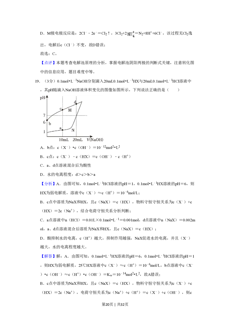 2023年高考化学试卷（上海）（解析卷）_历年高考真题合集_化学历年高考真题_新&middot;PDF版2008-2025&middot;高考化学真题_化学（按试卷类型分类）2008-2025_自主命题卷&middot;化学（2008-2025）(1)
