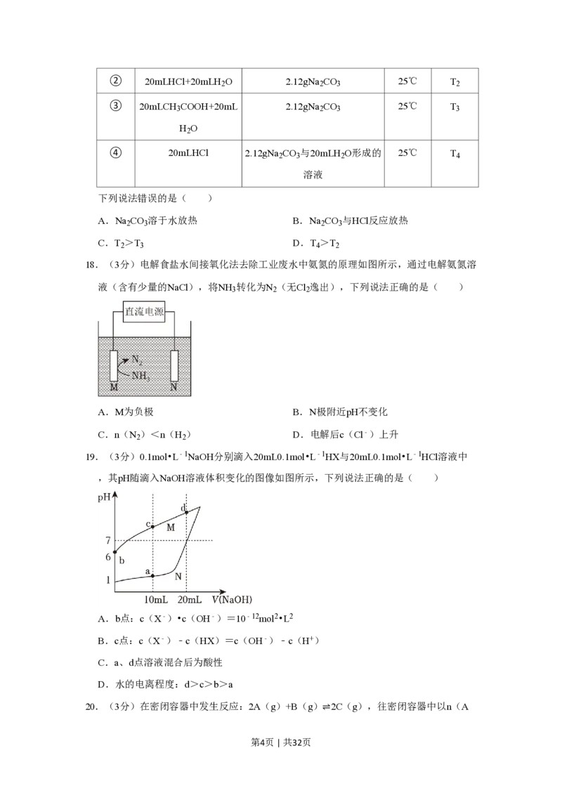 2023年高考化学试卷（上海）（解析卷）_历年高考真题合集_化学历年高考真题_新&middot;PDF版2008-2025&middot;高考化学真题_化学（按试卷类型分类）2008-2025_自主命题卷&middot;化学（2008-2025）(1)