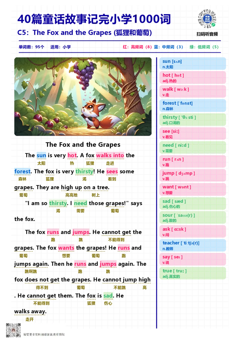 40篇短文记完小学1000核心词汇文章_Password_Removed_一年级上下册资料_一年级上册小红书同款资料_一年级(1)