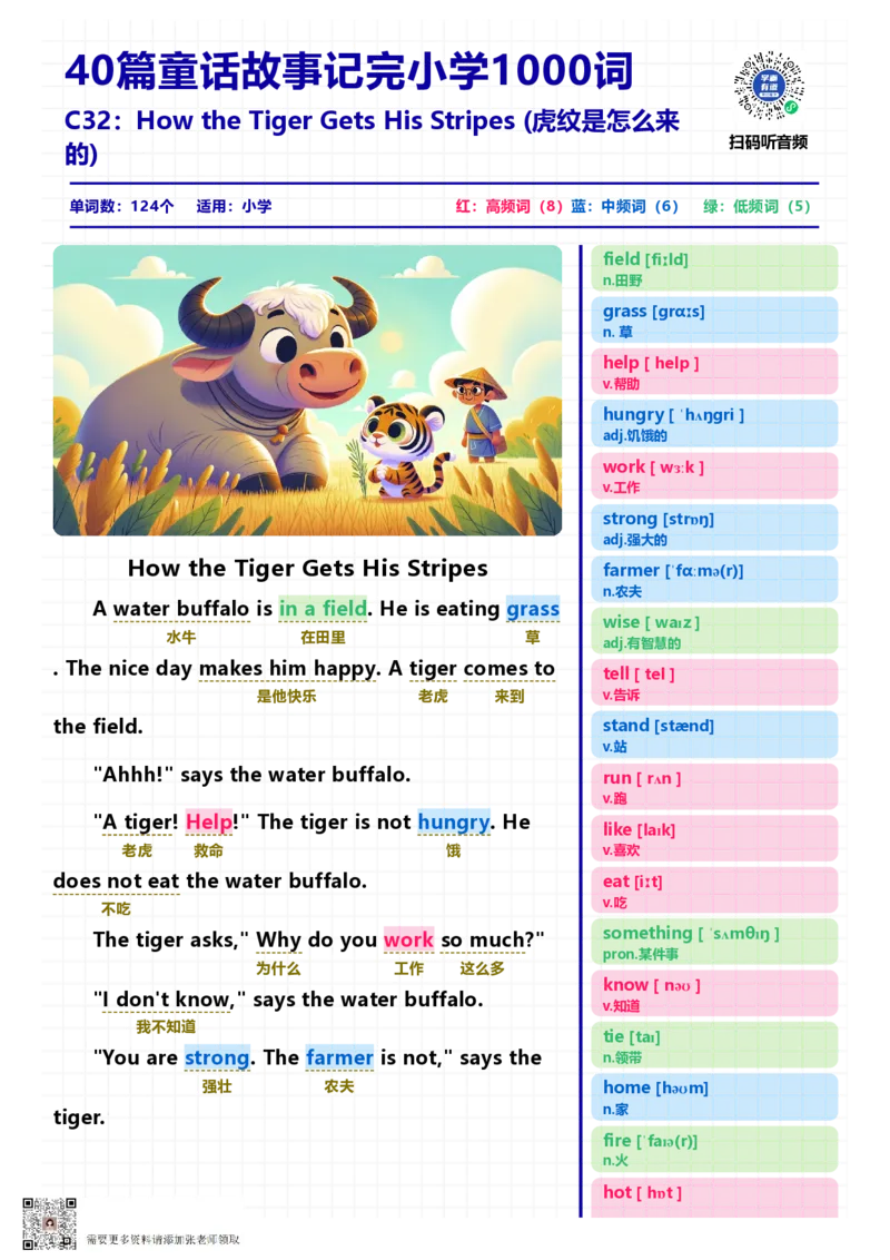 40篇短文记完小学1000核心词汇文章_Password_Removed_一年级上下册资料_一年级上册小红书同款资料_一年级(1)