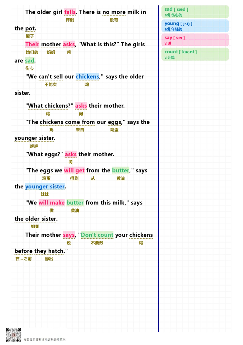 40篇短文记完小学1000核心词汇文章_Password_Removed_一年级上下册资料_一年级上册小红书同款资料_一年级(1)