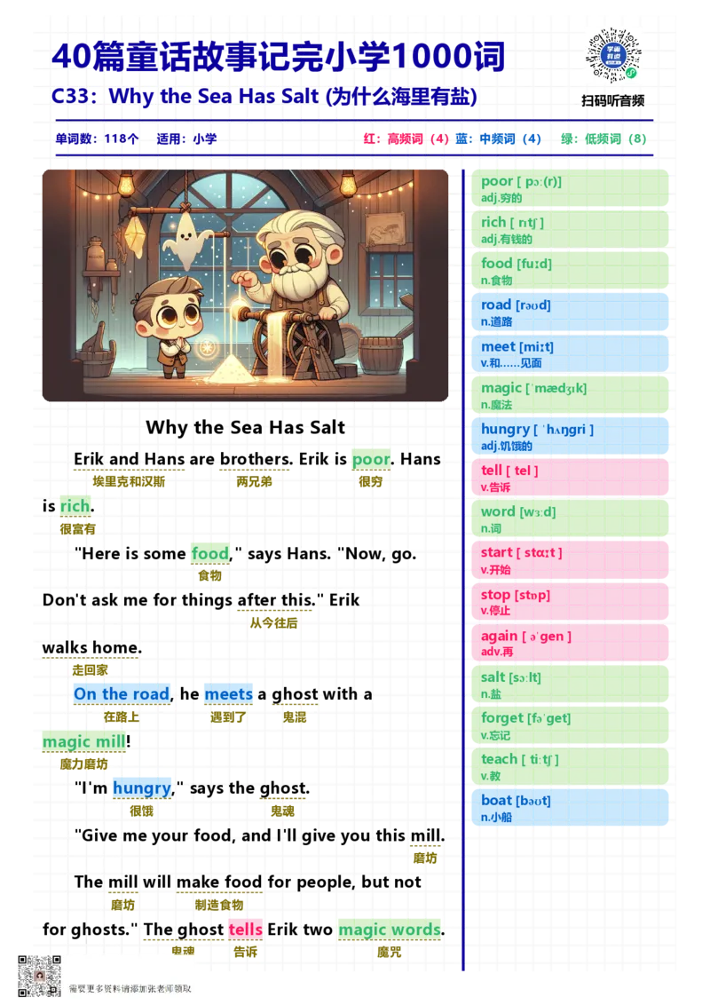 40篇短文记完小学1000核心词汇文章_Password_Removed_一年级上下册资料_一年级上册小红书同款资料_一年级(1)