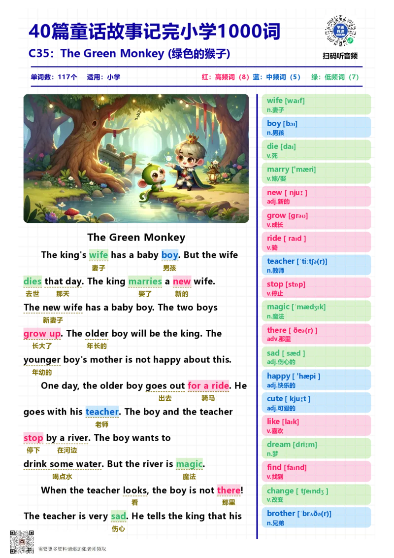 40篇短文记完小学1000核心词汇文章_Password_Removed_一年级上下册资料_一年级上册小红书同款资料_一年级(1)