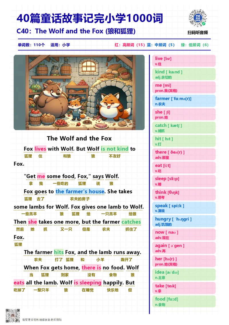 40篇短文记完小学1000核心词汇文章_Password_Removed_一年级上下册资料_一年级上册小红书同款资料_一年级(1)