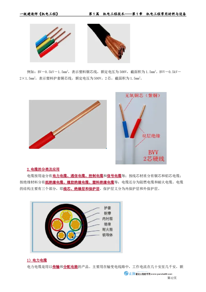 第1章　机电工程常用材料与设备_2026年一级建造师_2026年一建机电_2025年一建机电SVIP_02-基础精讲✿高端面授✿深度强化_04-机电《基础精讲班》康仁杰JG_讲义