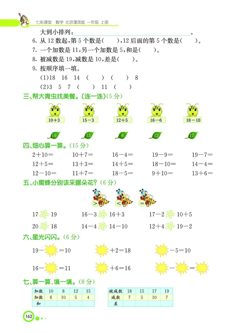 《七彩课堂》BJ版1a_一年级上下册资料_小学一年级学习资料-25年更新版_1-03、小学一年级数学上册_北京课改版_10、电子书籍
