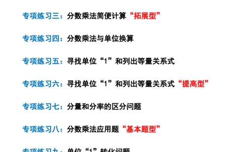 第一单元：分数乘法&mdash;课后打卡专题_小学全网线上同款资料_22号文件6上数学分数乘除