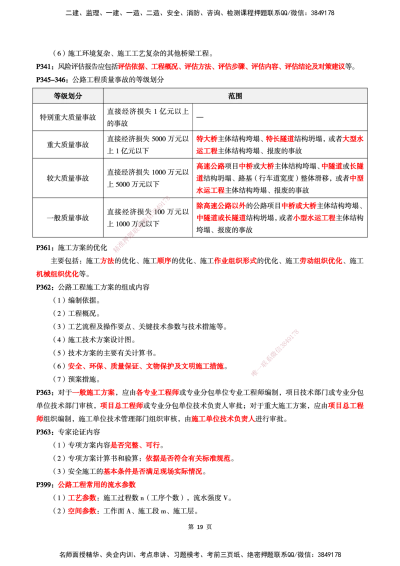 WG-公路-考前划书_2026年一级建造师_2026年一建公路_2025年一建公路SVIP_05-考前密训✿央企特训✿机构普押_33-公路《考前画书》WG