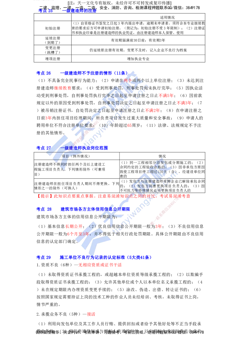 KL-法规-速记100点_2026年一建法规_2025年一建法规SVIP_05-考前密训✿央企特训✿机构普押_26-法规《考前背多分+速记100点》KL