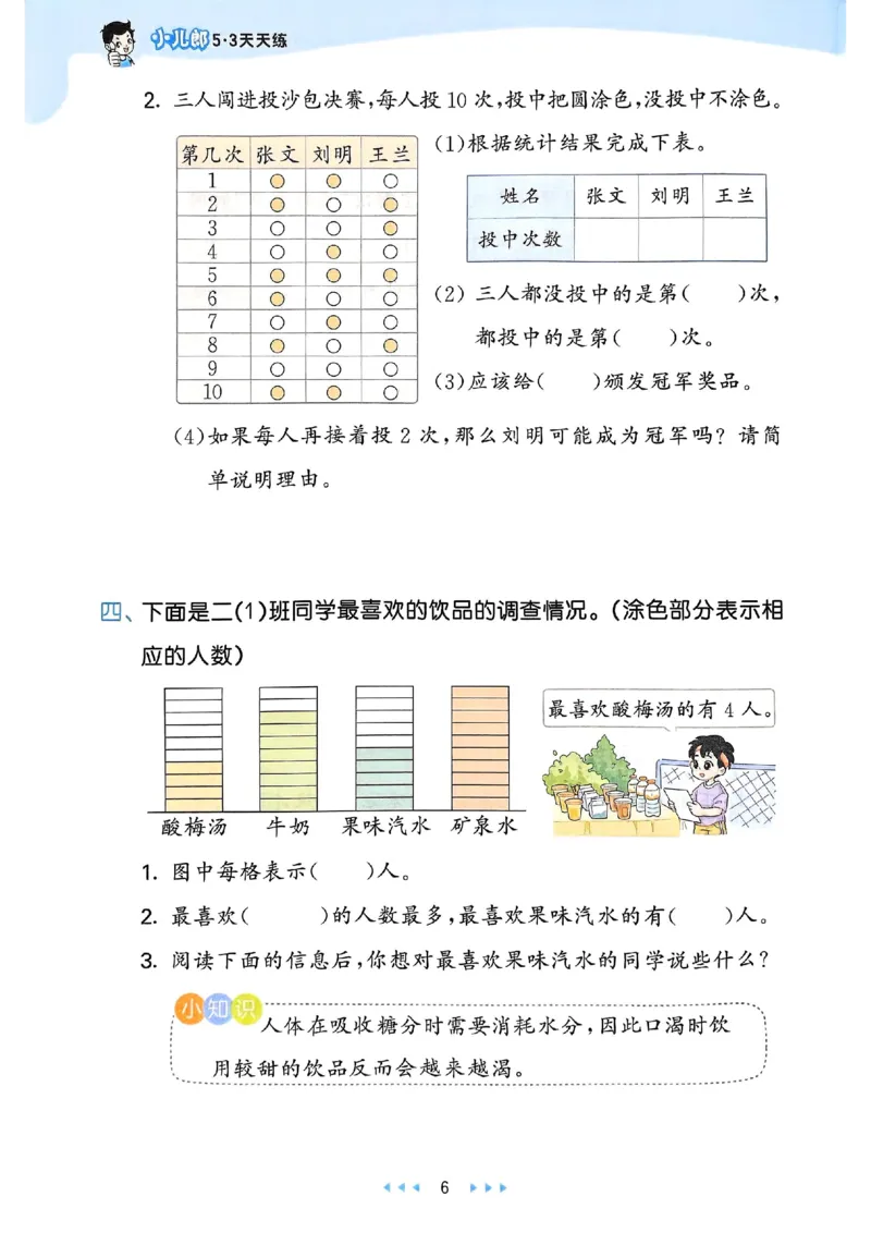 53天天练人教数学2下_二年级上下册资料_53黄冈多个品牌系列资料_数学