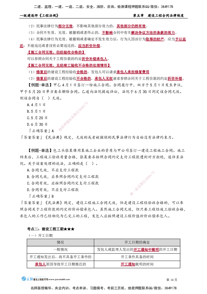 第五章　建设工程合同法律制度_2026年一建法规_2025年一建法规SVIP_02-基础精讲✿高端面授✿深度强化_05-法规《基础精讲班》张小强JG_讲义