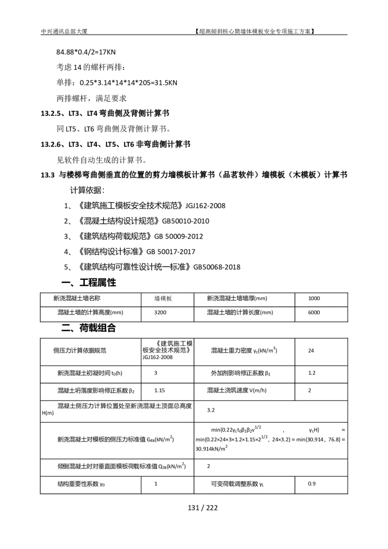 中兴通讯总部大厦项目-超高倾斜核心筒墙体模架安全专项施工方案_2021-2023年优秀施组方案_施工方案_中兴通讯总部大厦项目-超高倾斜核心筒墙体模架安全专项施工方案_01施工方案