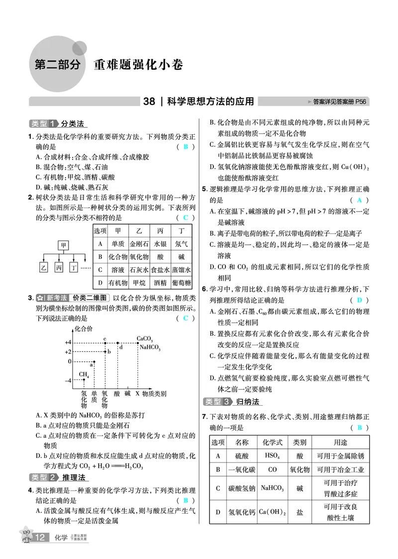 2026《中考化学45套》河北答案_45套中招_2026《中考化学45套》河北
