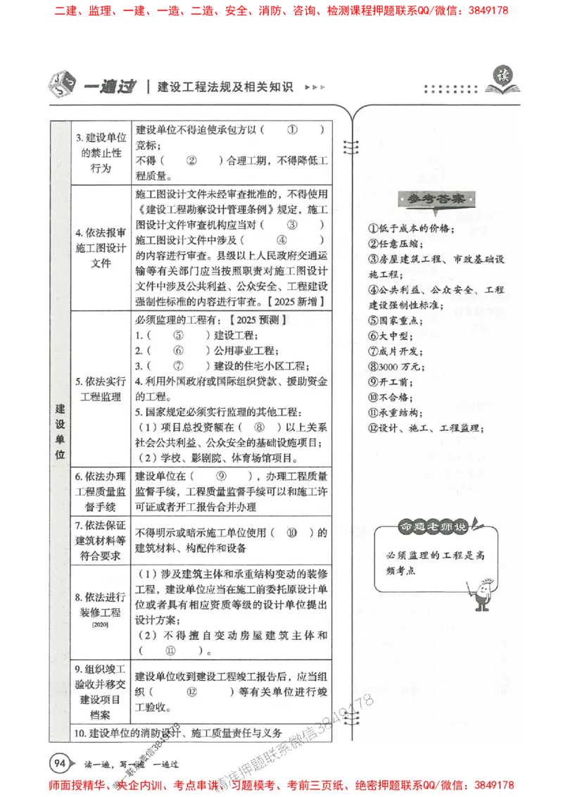 一建法规-一建一遍过-高频考点默写本（25年新版）_2026年一建法规_2025年一建法规SVIP_01-精华文档✿电子教材✿历年真题_59-法规《高频考点默写本-新版》SMR推荐