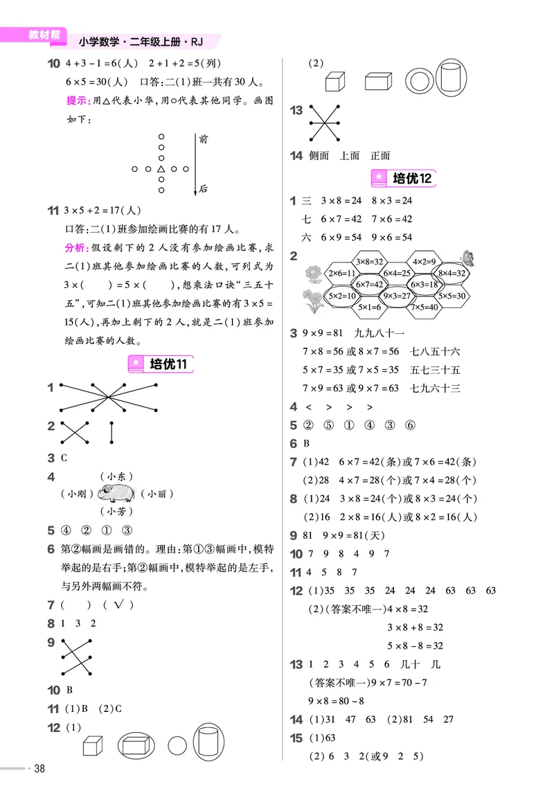 《作业帮》单元培优-23版数学2年级上册（RJ）_二年级上下册资料_小学二年级学习资料-25年更新版_2-03、小学二年级数学上册_2-3-2、练习题、作业、试题、试卷_人教版_电子册类