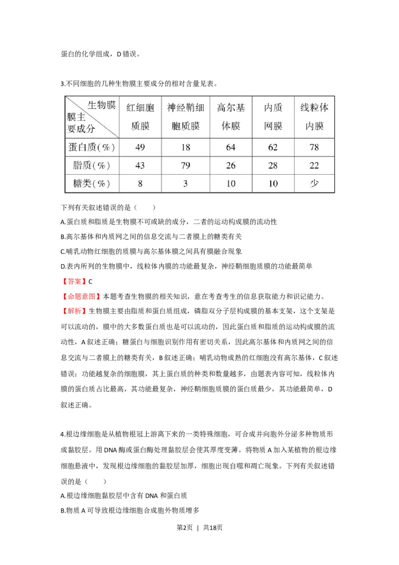 2023年高考生物真题（海南）（解析卷）_生物历年高考真题_新&middot;Word版2008-2025&middot;高考生物真题_生物（按省份分类）2008-2025_2008-2024&middot;（海南）生物高考真题