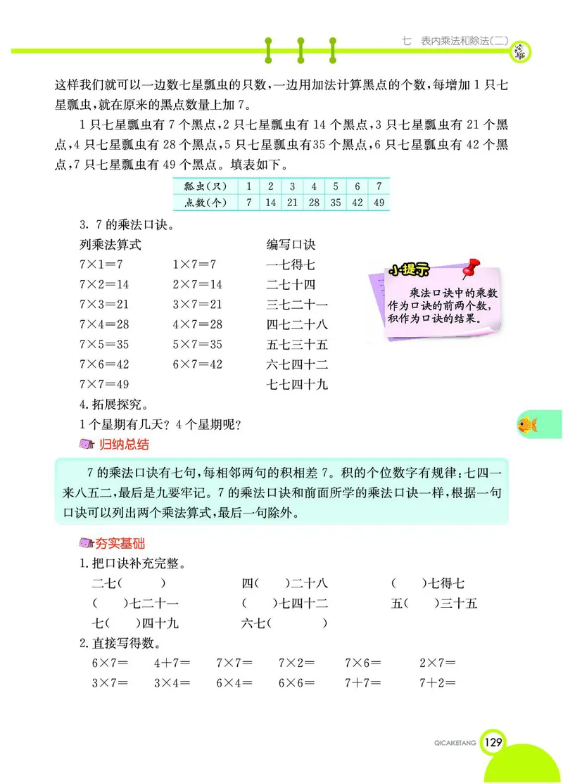 《七彩课堂》数学2年级上册（JJ）_二年级上下册资料_小学二年级学习资料-25年更新版_2-03、小学二年级数学上册_2-3-2、练习题、作业、试题、试卷_冀教版_电子册类