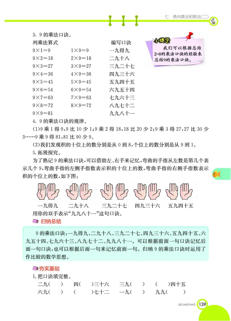 《七彩课堂》数学2年级上册（JJ）_二年级上下册资料_小学二年级学习资料-25年更新版_2-03、小学二年级数学上册_2-3-2、练习题、作业、试题、试卷_冀教版_电子册类