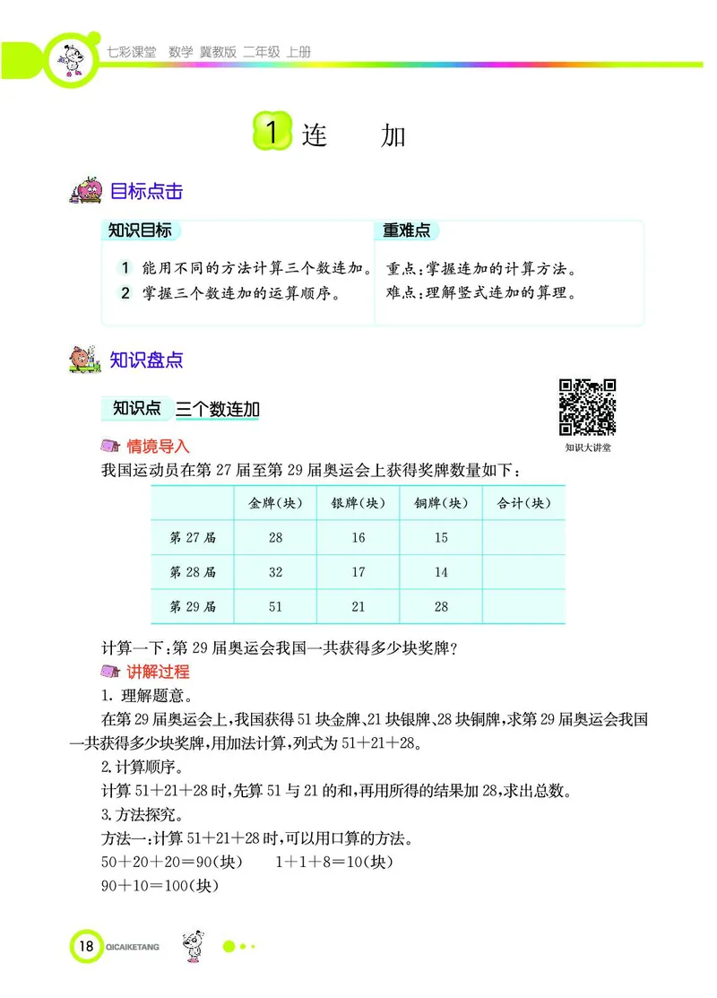 《七彩课堂》数学2年级上册（JJ）_二年级上下册资料_小学二年级学习资料-25年更新版_2-03、小学二年级数学上册_2-3-2、练习题、作业、试题、试卷_冀教版_电子册类