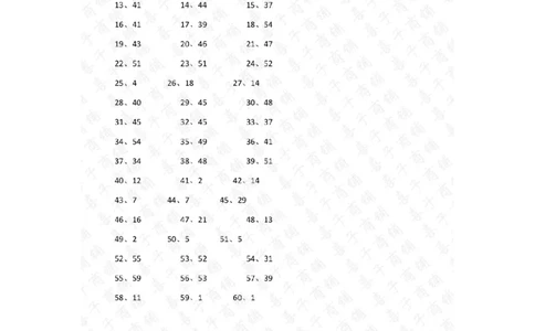 60以内混合加减第1~20篇答案_小学数学口算竖式脱式计算应用题一二三四五六年级上下册电_小学数学口算题库电子版（1-6）_小学数学口算一年级_口算题适合1年级(含答案）