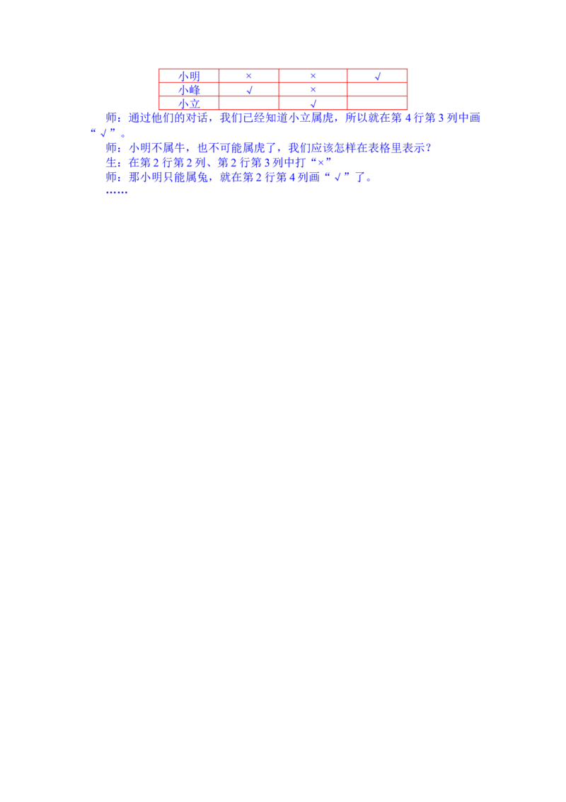 9.2简单的逻辑推理_三年级上下册资料_3年级下册教学资源包教案+学案_第九单元探索乐园（教案+学案）_教案