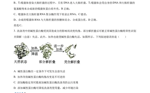 2022年高考生物试卷（湖南）（解析卷）_生物历年高考真题_新&middot;Word版2008-2025&middot;高考生物真题_生物（按年份分类）2008-2025_2022&middot;高考生物真题