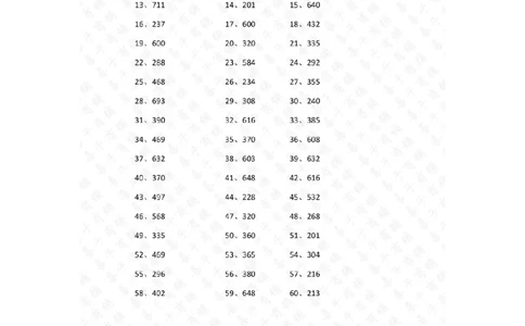 80以内&times;1位第21~40篇答案_小学数学口算竖式脱式计算应用题一二三四五六年级上下册电_小学数学口算题库电子版（1-6）_小学数学口算三年级_口算题适合3年级
