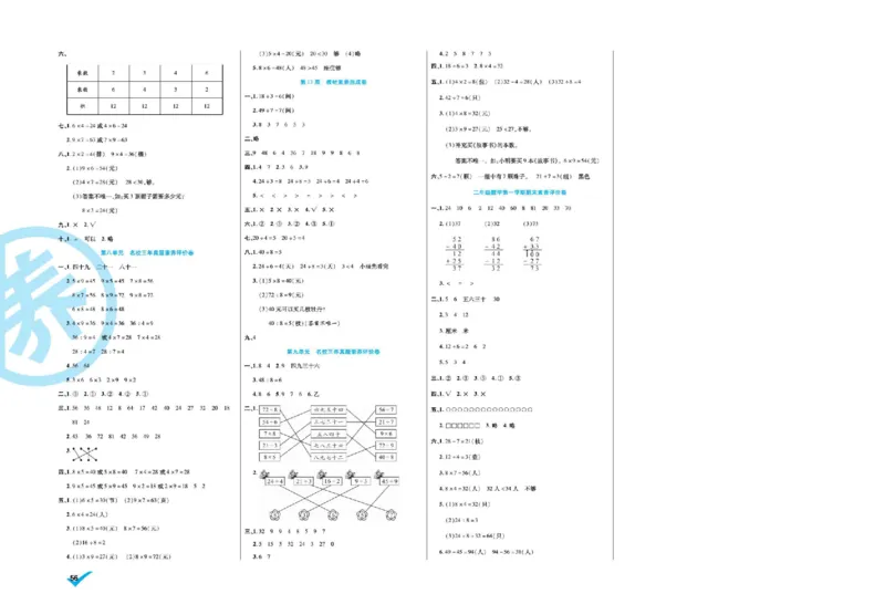 《做对题》核心素养卷-数学2年级上册（BS）_二年级上下册资料_小学二年级学习资料-25年更新版_2-03、小学二年级数学上册_2-3-2、练习题、作业、试题、试卷_北师大版_电子册类