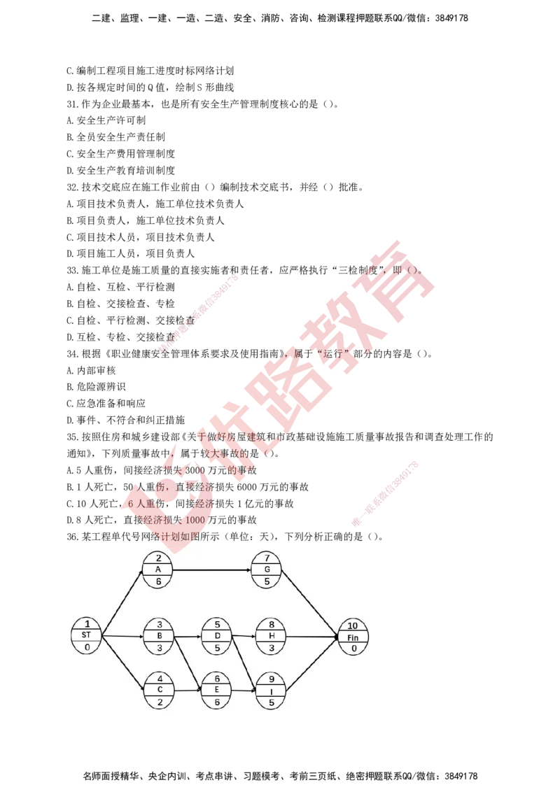 YL-管理-强化冲关卷_2026年一级建造师_2026年一建管理_2025年一建管理SVIP_05-考前密训✿央企特训✿机构普押_20-管理《50题+一本通+冲关卷》YL