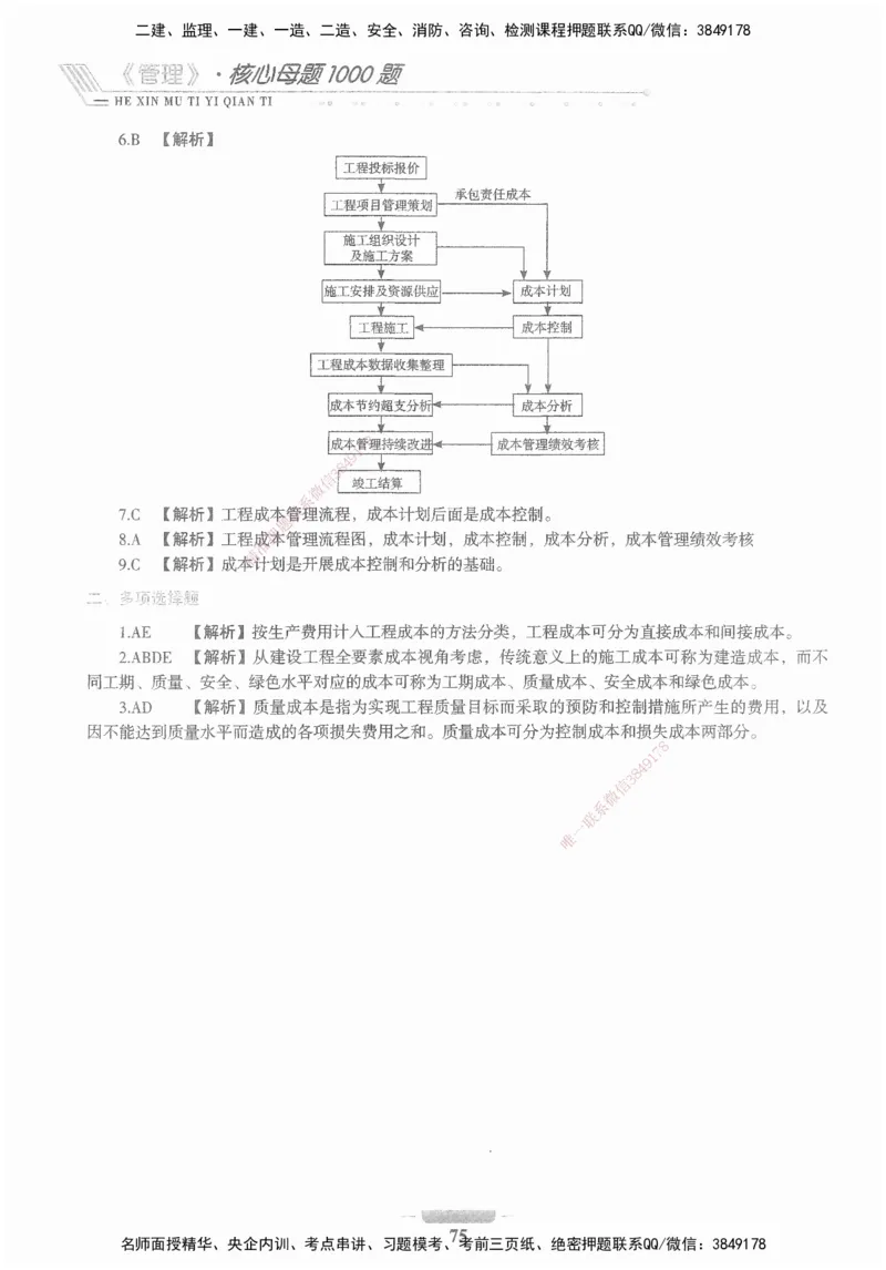 XSW-管理-核心母题1000题_2026年一级建造师_2026年一建管理_2025年一建管理SVIP_03-习题精析✿实战特训✿模考通关_30-管理《核心1000题》李君XSW