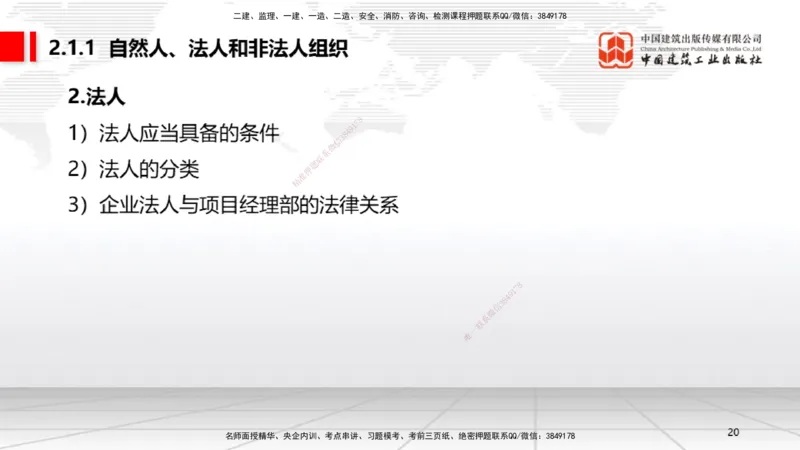 B07节：1.7.1刑法的特征和基本原则～2.1.1自然人、法人和非法人组织（4.14）_2026年一建法规_2025年一建法规SVIP_02-基础精讲✿高端面授✿深度强化_讲义