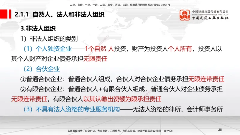 B07节：1.7.1刑法的特征和基本原则～2.1.1自然人、法人和非法人组织（4.14）_2026年一建法规_2025年一建法规SVIP_02-基础精讲✿高端面授✿深度强化_讲义