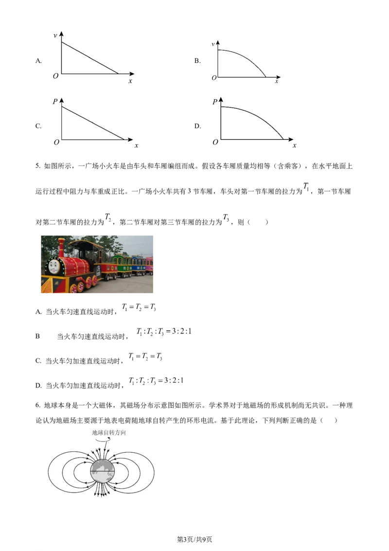 2023年高考物理试卷（福建）（空白卷）_物理历年高考真题_新&middot;Word版2008-2025&middot;高考物理真题_物理（按年份分类）2008-2025_2023&middot;高考物理真题