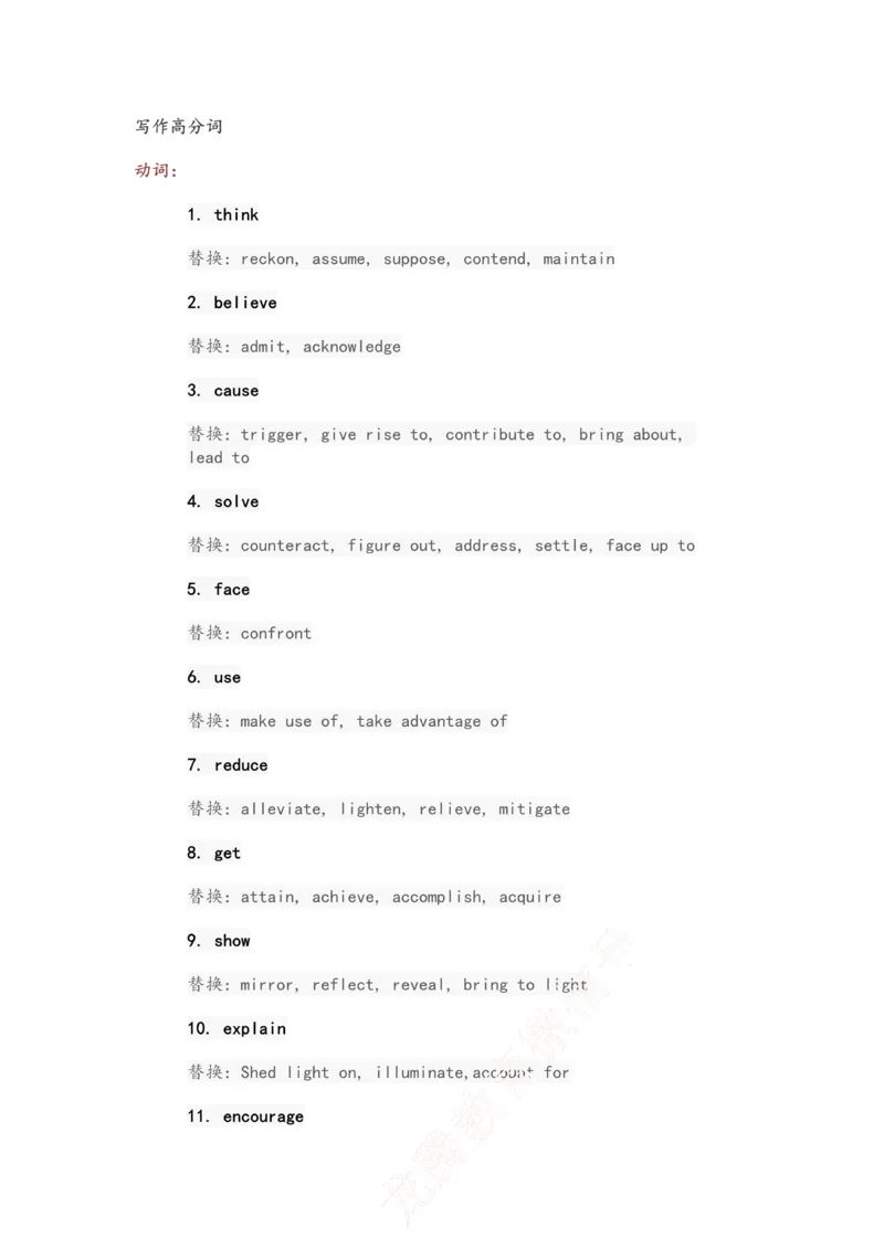 CET词单写作高分词_大学英语四级+六级_四六级作文模板+单词