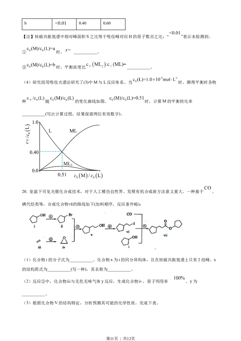 2023年高考化学试卷（广东）（空白卷）_历年高考真题合集_化学历年高考真题_新&middot;Word版2008-2025&middot;高考化学真题_化学（按年份分类）2008-2025_2023&middot;高考化学真题