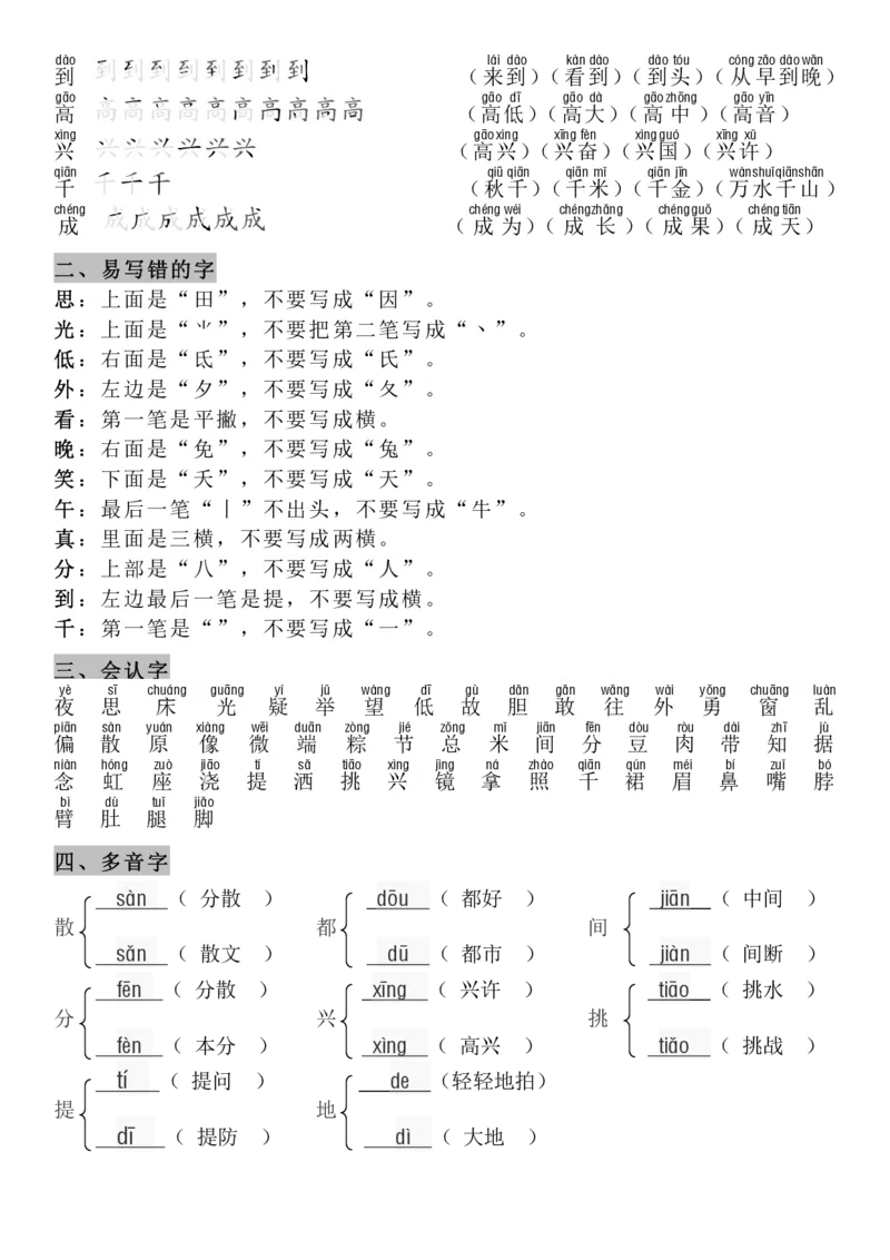 4.21-8单元知识点汇总_一年级上下册资料_小学一年级学习资料-25年更新版_1-02、小学一年级语文下册_3-6-2-1、复习、知识点、归纳汇总_部编（人教）版_精品总结类资料（背读类）
