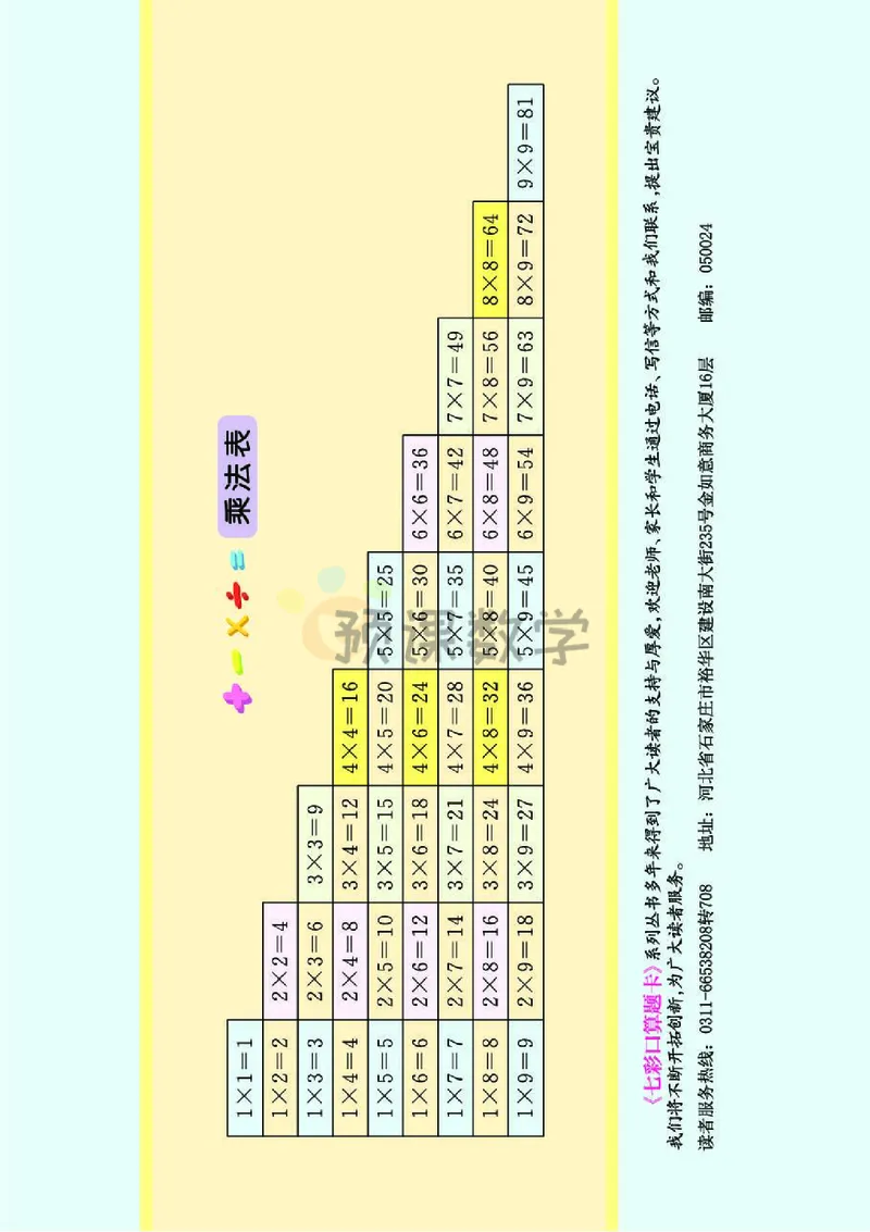 《七彩口算题卡》数学2年级下册（BS）_二年级上下册资料_小学二年级学习资料-25年更新版_2-04、小学二年级数学下册_2-4-2、练习题、作业、试题、试卷_北师大版_电子册类