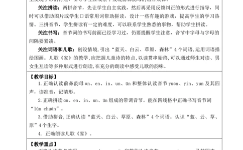 汉语拼音13ɑneninun&uuml;n优质版教案_一年级语文上册（统编版）_全套教学资源_课件+教案_4.第四单元_汉语拼音13ɑneninun&uuml;n_教案