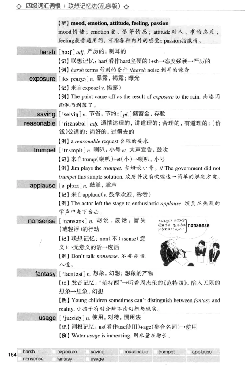 四级词汇词根+联想记忆法（乱序）_大学英语四级+六级_四级真题_四级词汇（乱序）