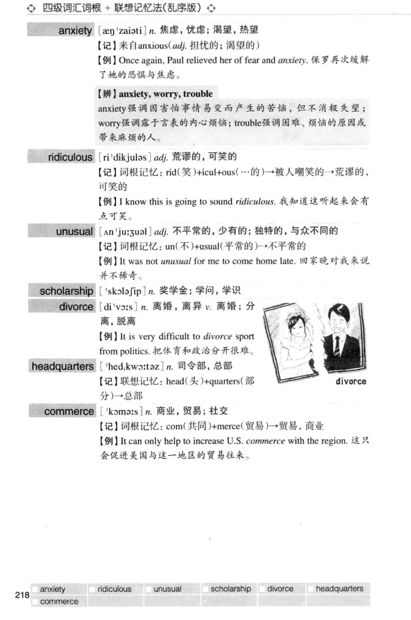 四级词汇词根+联想记忆法（乱序）_大学英语四级+六级_四级真题_四级词汇（乱序）