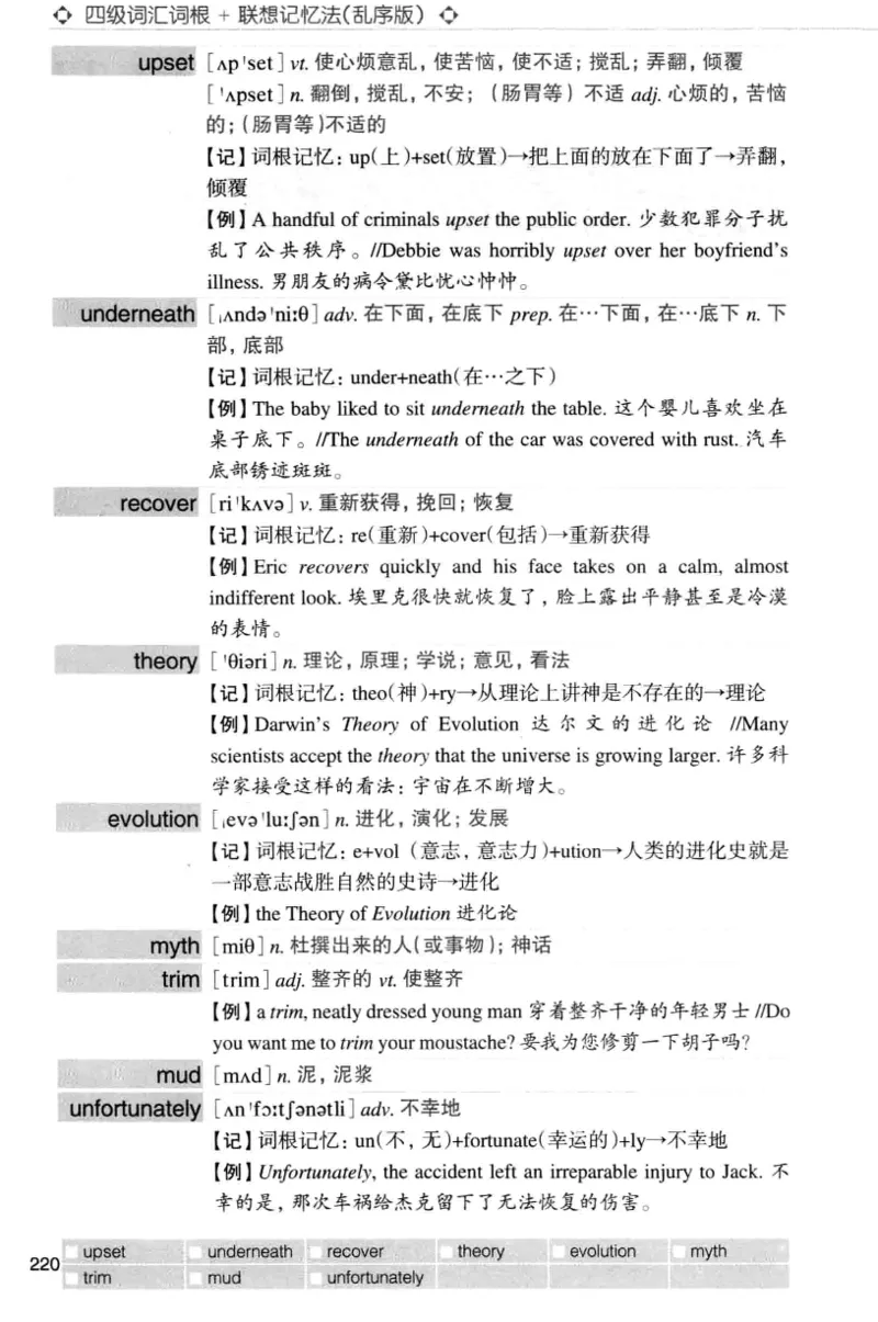 四级词汇词根+联想记忆法（乱序）_大学英语四级+六级_四级真题_四级词汇（乱序）