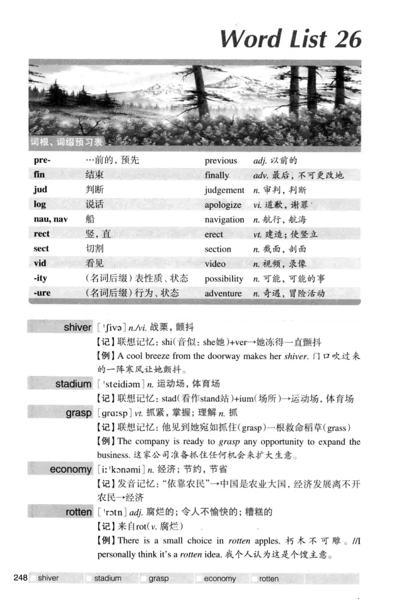 四级词汇词根+联想记忆法（乱序）_大学英语四级+六级_四级真题_四级词汇（乱序）