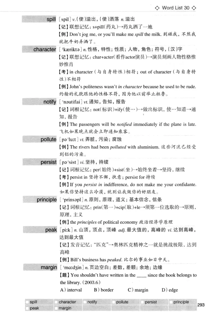四级词汇词根+联想记忆法（乱序）_大学英语四级+六级_四级真题_四级词汇（乱序）