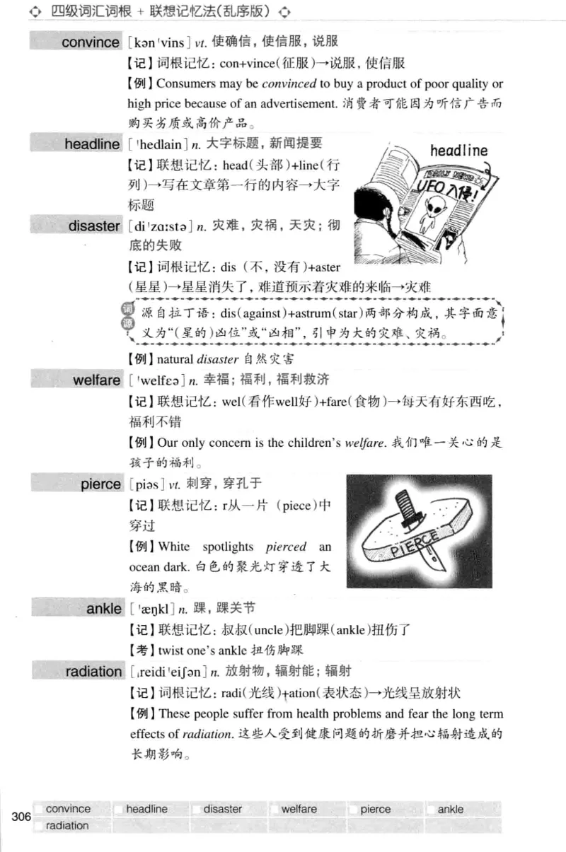 四级词汇词根+联想记忆法（乱序）_大学英语四级+六级_四级真题_四级词汇（乱序）