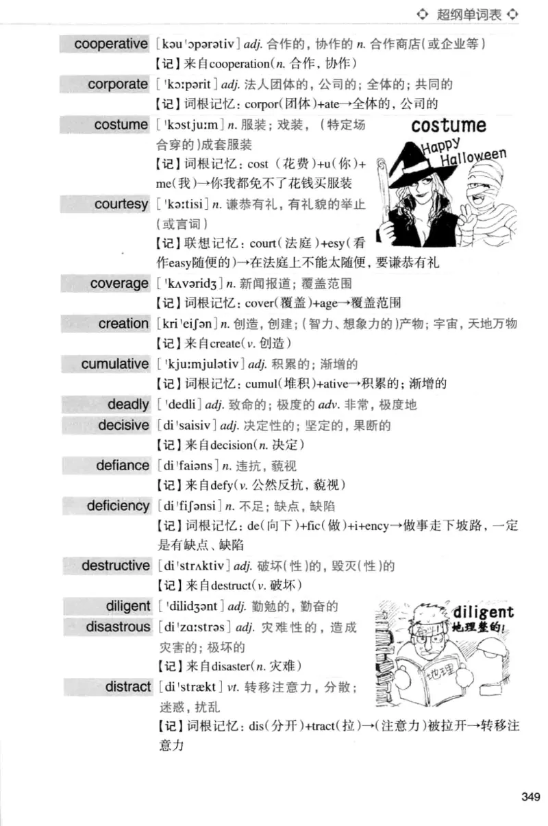 四级词汇词根+联想记忆法（乱序）_大学英语四级+六级_四级真题_四级词汇（乱序）